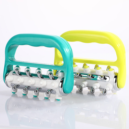 New portable plastic electroplated roller massager hand-held home soothing muscle leg and back massage equipment