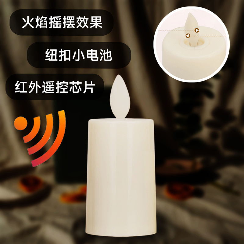欧美跨境热销led电子蜡烛灯遥控磁吸充电圣诞装饰品摆件氛围灯|undefined