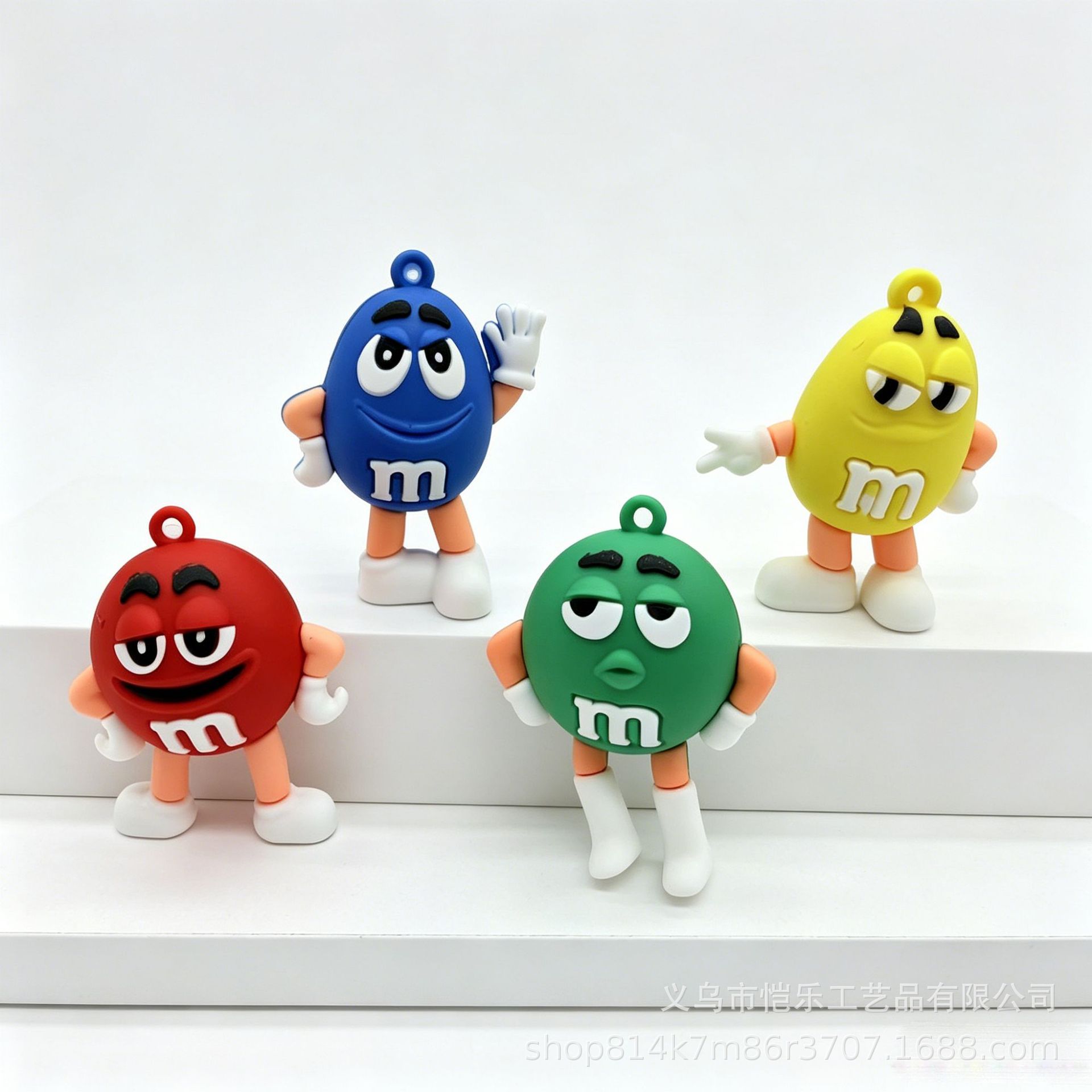 Creative Chocolate Bean Doll Keychain Accessories, Soft Rubber 3D Chocolate Bean DIY Handmade Materials Wholesale