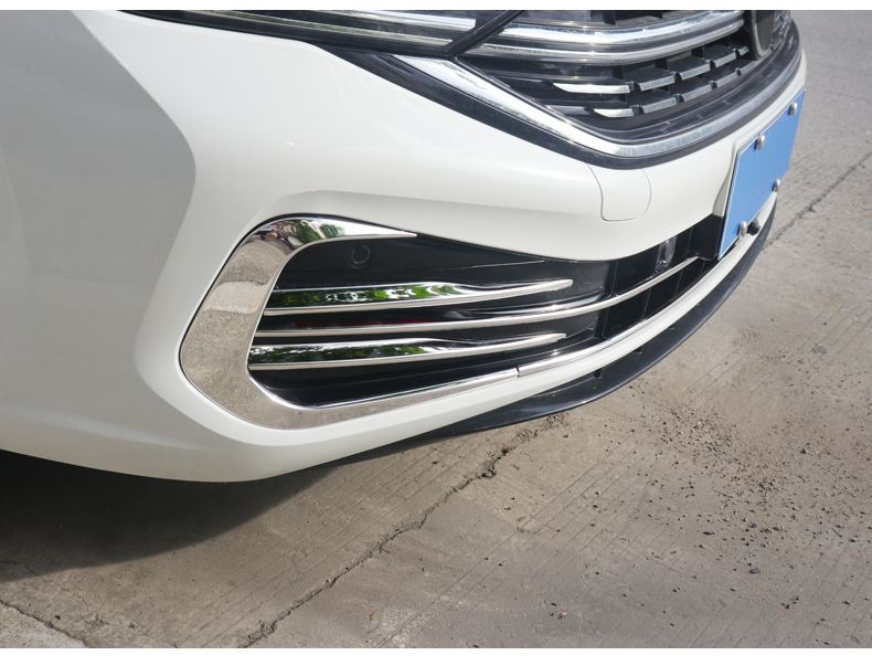 Suitable for Volkswagen Sagitar Front Fog Light Bully Tooth Frame Front Bumper Center Grille Bright Strip Modification Area Front Face Decorative Strip 2023