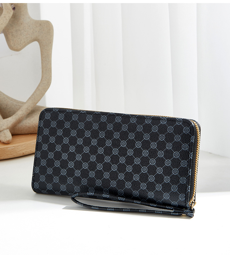 Neuer langer Reißverschluss für Damen, modische Vintage-Geldbörse mit mehreren Kartenfächern und Handytasche_voghion.com