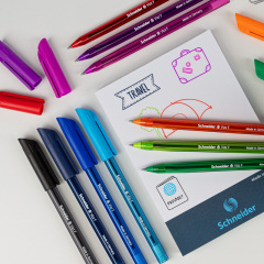 Wholesale German Schneider medium oil pen vizz open-cap office multi-functional color ballpoint pen