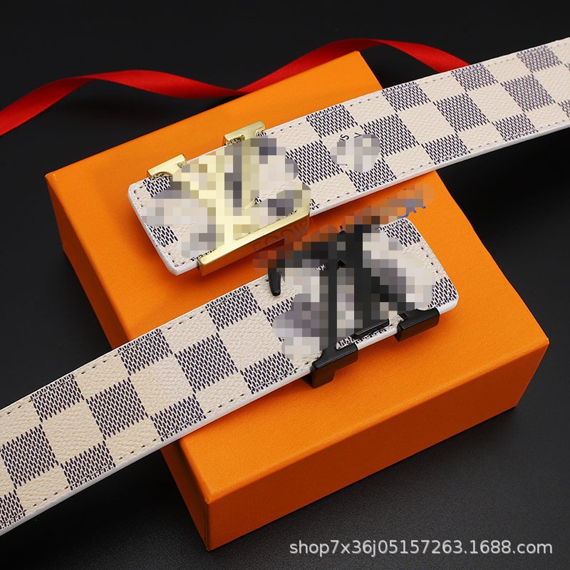 Leather fashionable belt with letters