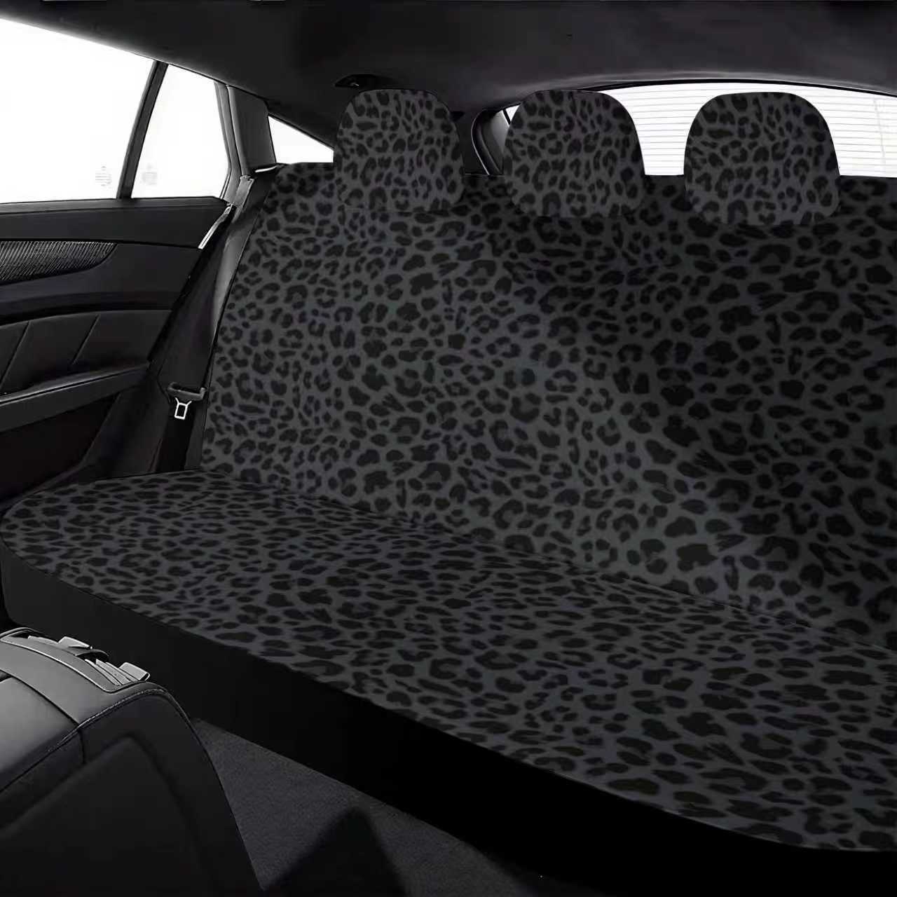 Cross-Border E-Commerce Black Leopard Print Universal Car Seat Cover, Popular in Europe and America, Temu, Mercado Libre, and Mexico