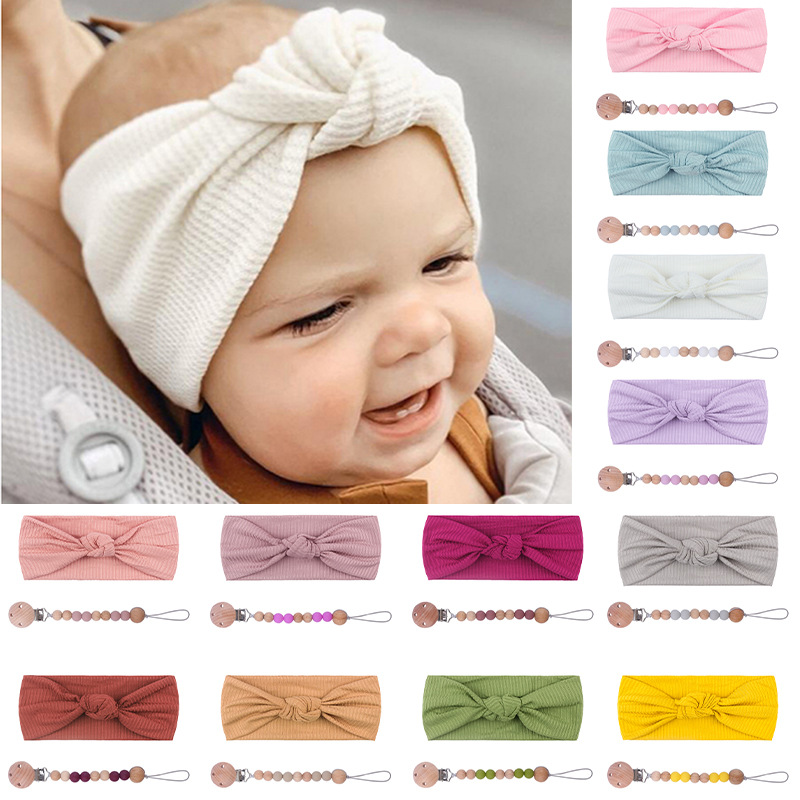 Bebé suministros bebé lindo pelo banda calmante bebé cuentas de silicona mordedor pezón cadena anti-caída traje de cadena Nuevo