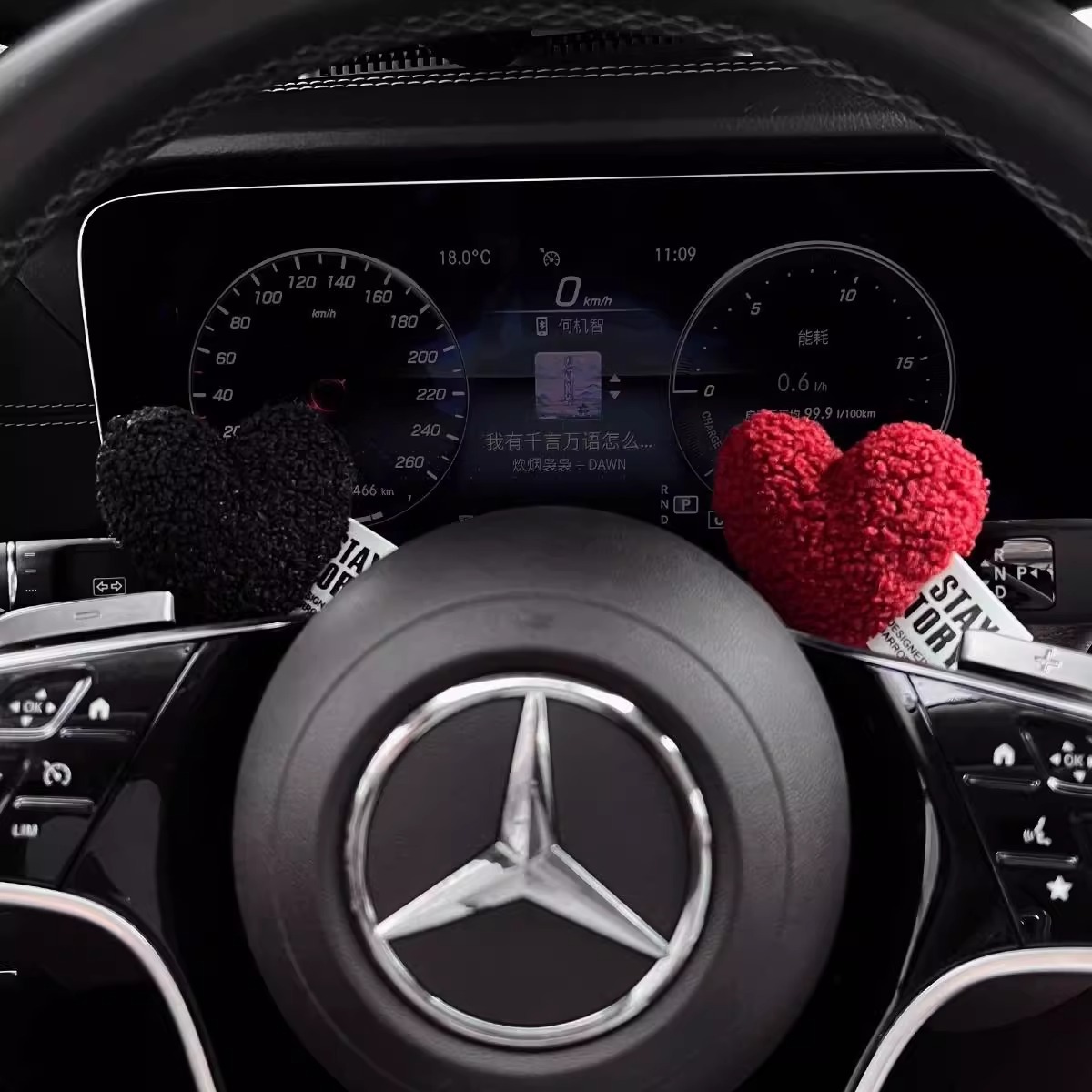 amor amor de peluche, engranaje de dirección, engranaje de dirección, control central, limpiaparabrisas, luces de dirección, adornos interiores de automóviles
