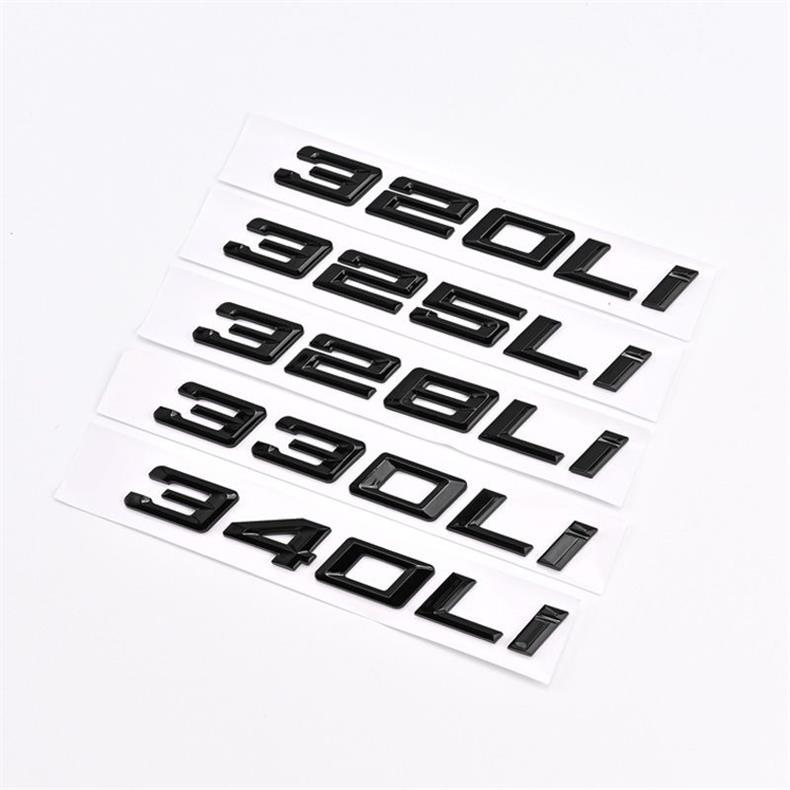BMW 320Li car stickers, 325Li lettering, 328Li rear emblem, 330Li displacement badge, 340Li car emblem, modification