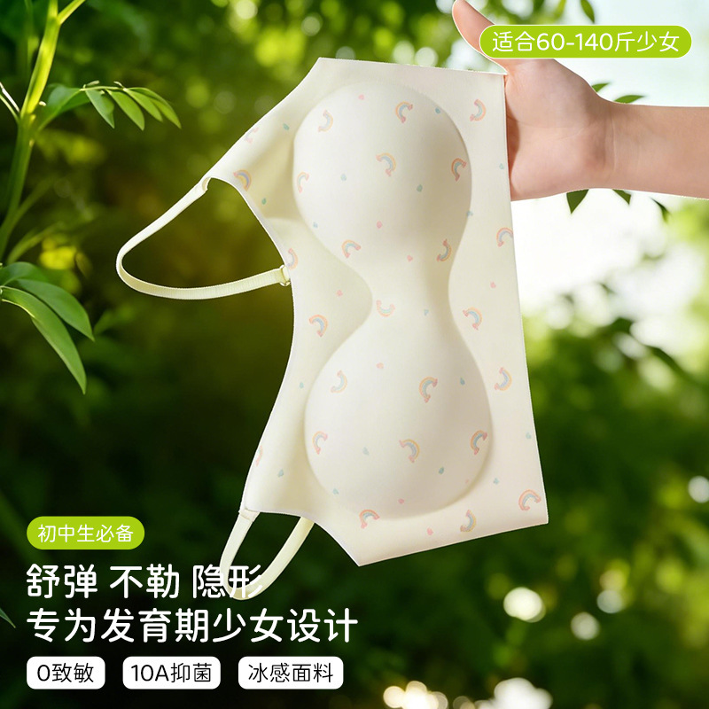 Sweet Floral Underwear for Middle School Students in the Second and Third Stages of Development, Bras for Teenage Girls, Children's Student Vests for High School Girls, Summer Sweet Floral Underwear for Middle School Students in the Second and Third Stages of Development, Bras for Teenage Girls, Children's Student Vests for High School Girls, Summer