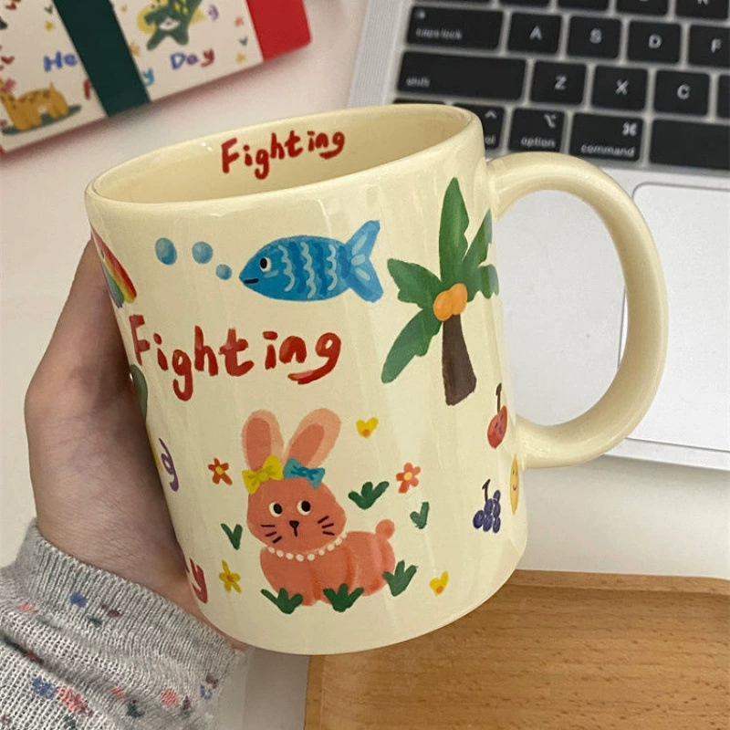 Cute ceramic capacious coffee high quality tea cup, for beloved, Birthday gift