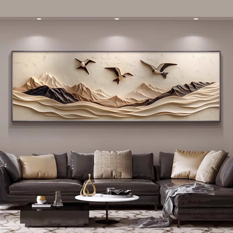 La espalda de la decoración de la sala de estar de estilo antiguo sofá de fondo mural estereoscópico abstracto cuelga la cabeza de la cama nuevo estilo image 3