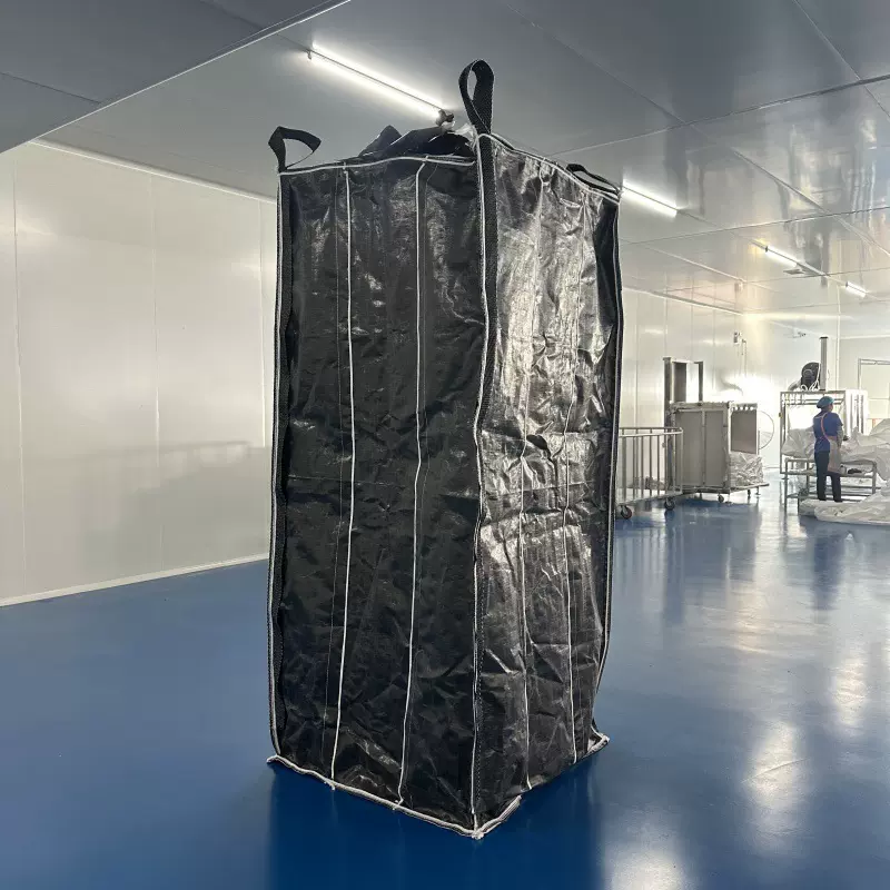 实力厂家外贸专供涂膜防潮防漏炭黑吨袋高承载耐磨全新料食品级