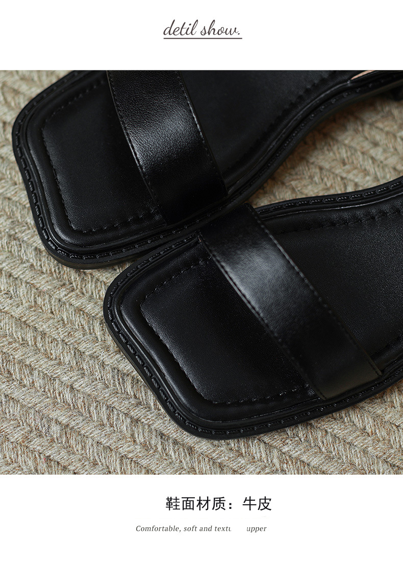 Sandal hở mũi nữ gót thấp quai ngang phong cách học đường — Màu nâu chi tiết 21