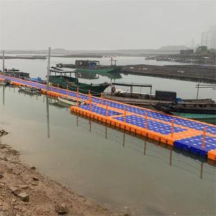 Plastic pontoon manufacturers supply water floating dock ship yacht motor boat dock breeding fishing platform
