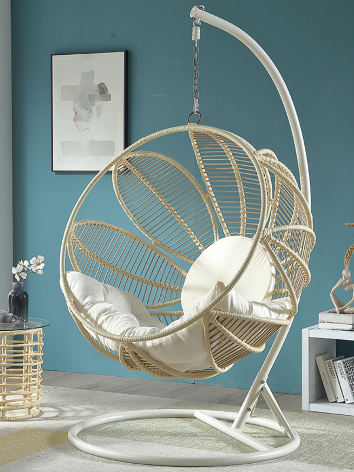 阳台秋千摇篮椅懒人吊兰懒人椅吊篮藤椅摇椅庭院吊椅室内吊床家用