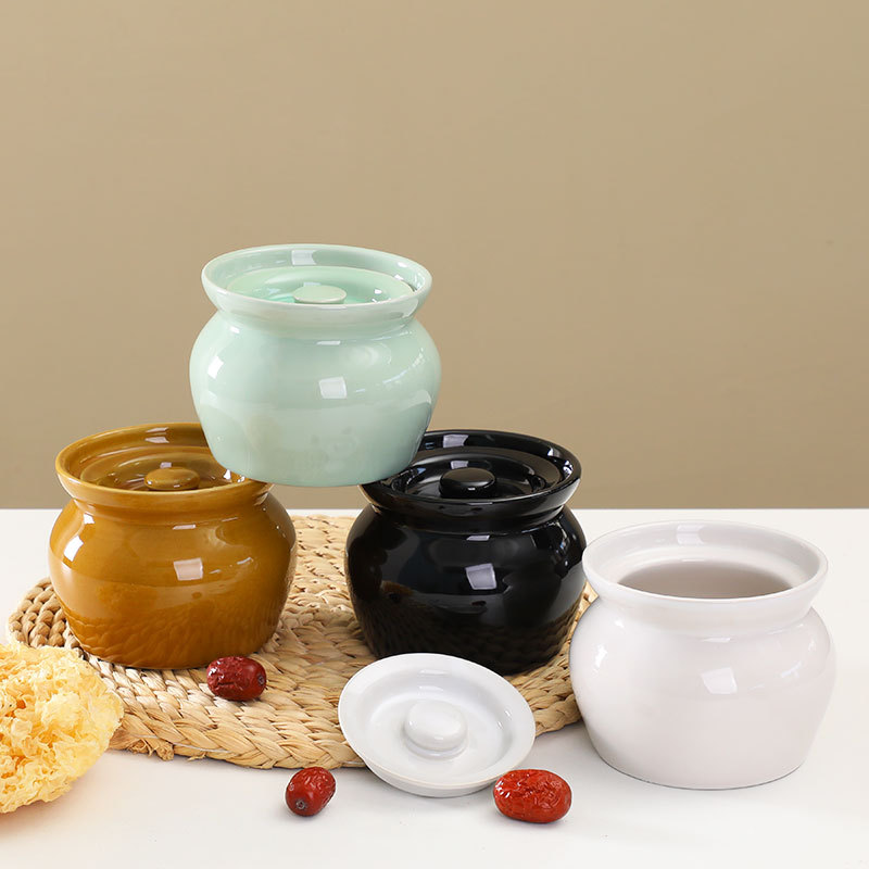 Olla de olla de barro guisada en agua, olla de estofado para una persona, olla de sopa con tapa, snacks de Shaxian, olla de sopa hirviendo de cerámica, venta directa de fábrica