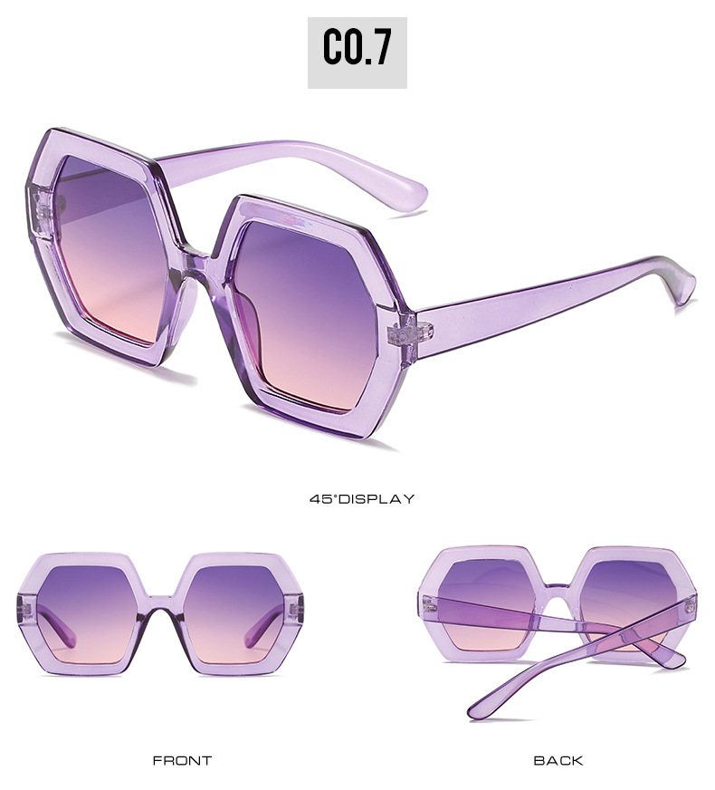58g Weight Full Frame Glasses Structure Sunglasses Classification Ac, UV400 Protection Lens Material Polygon Glasses Style Travel Occasion Color Block Pattern Women'S Gender Simple Style Style Pink Color Simple Style Color Block Ac UV400 Protection Polygon Full Frame Women's Sunglasses
