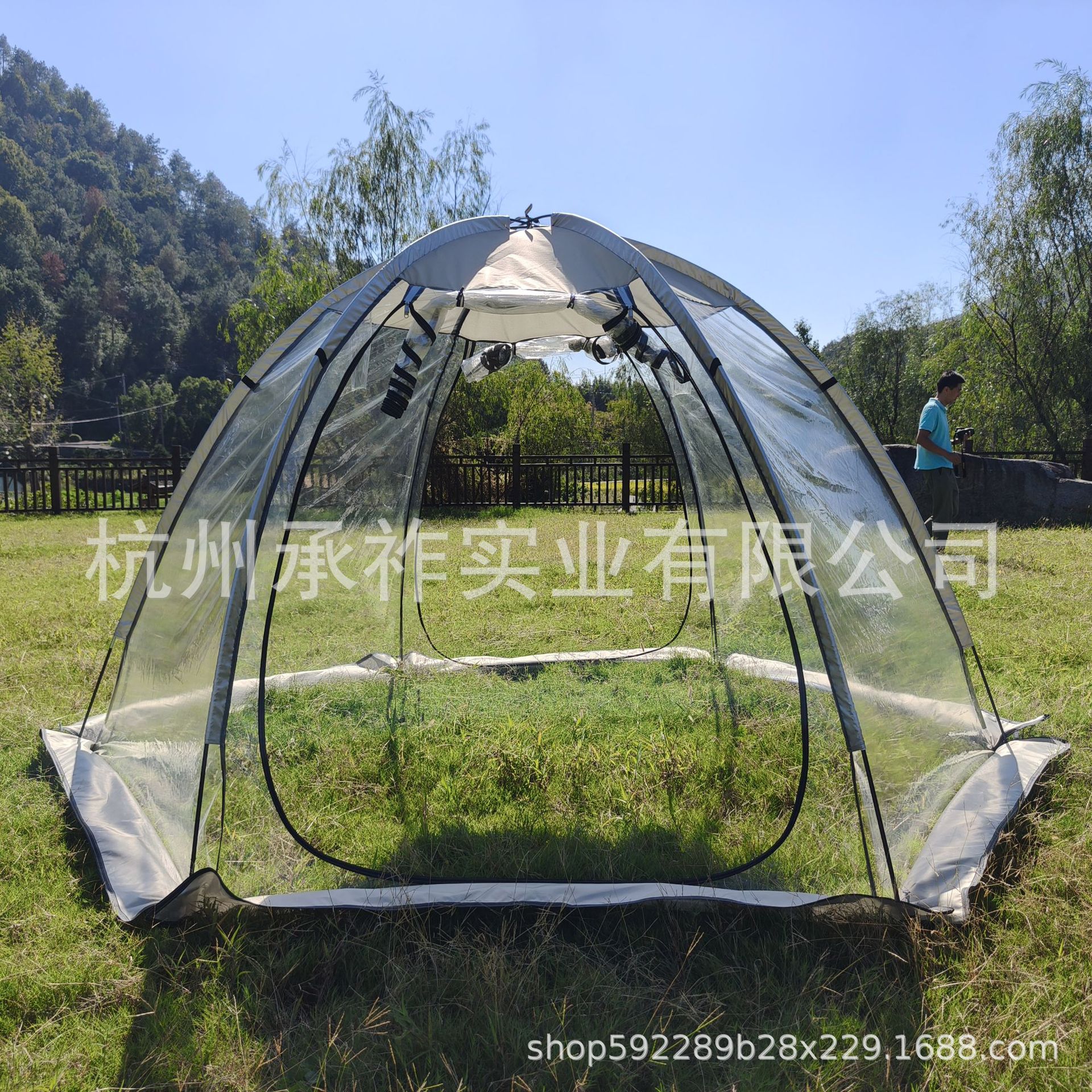 540-Degree Clear View Transparent Bubble Tent, 6-Person Fully Transparent Tent, Winter Warm and Cold-Proof Sun Tent