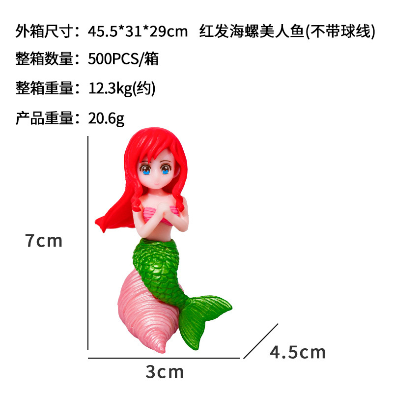 Princesa sirena con el pelo rojo