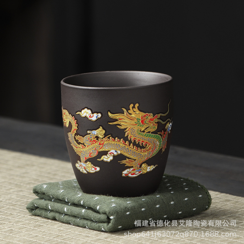 Tazas de té de arena púrpura de cerámica con regalos de decoloración de calor tazas de té de oficina de gran capacidad tazas de té personales tazas de té