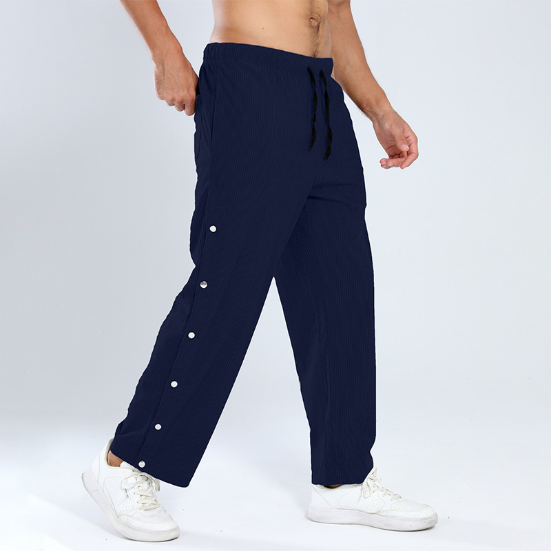 Músculos locos nuevos pantalones largos masculinos de primavera y otoño retro americano rayas verticales relajadas pantalones casuales de pecho suelto en todas las fronteras