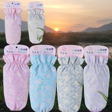 韩版风格短款花朵烫金双层防污袖套时尚秋冬办公护袖