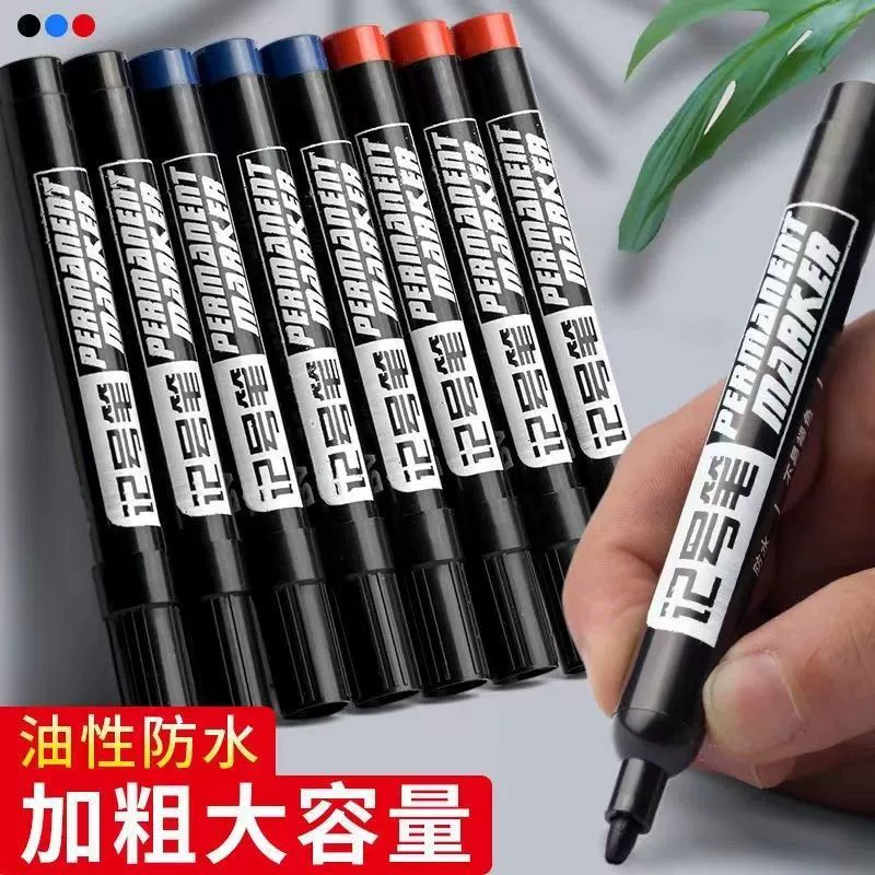 Capacious black multi-use waterproof quick dry rollerball pen, marker