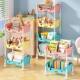 Trolley Storage Rack Floor Household Snack Children's Toy Storage Rack Multi-Layer Plastic Removable Storage Rack
