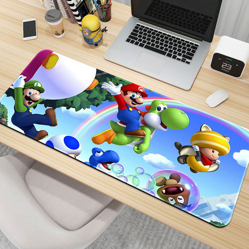 Mario cartoon cute oversized game mouse pad thickened keyboard pad computer office children learning table pad