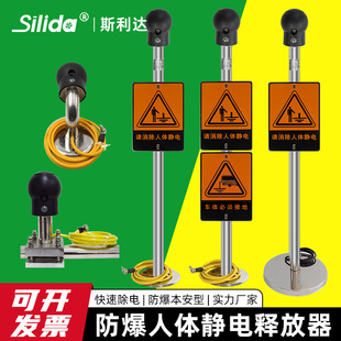 HK3095-90 explosion-proof intrinsically safe human electrostatic releaser sound and light alarm industrial static elimination pile pole