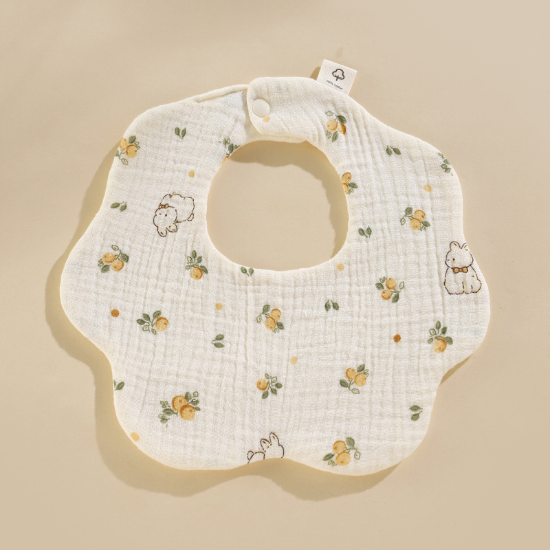 Babero de algodón para bebés Clase A babero de gasa de algodón para niños Toalla de saliva para recién nacidos de gasa suave de seis capas