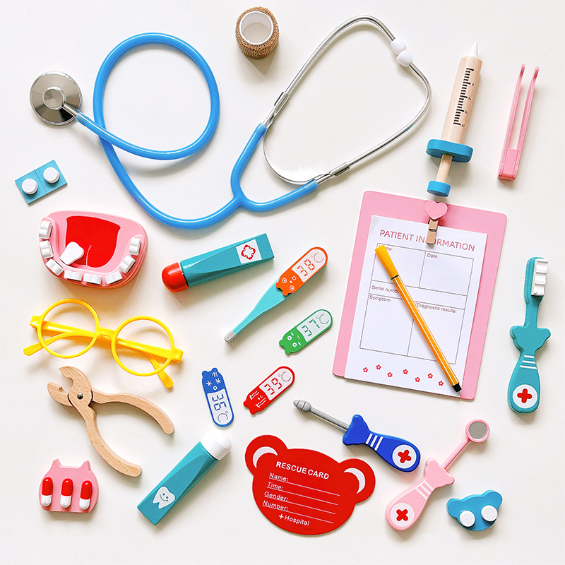Little Doctor Children's Simulated Home Medical Bag Set Girl Nurse Injection Boy Stethoscope Toy