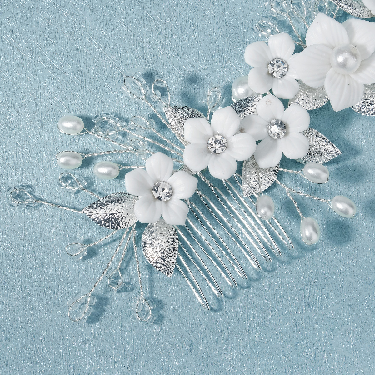 70g Weight Insert comb Hair Accessories Type 1 Piece Quantity Wedding, Birthday, Festival Occasion Rhinestone Material Retro Flower Rhinestone Plating Insert Comb 1 Piece