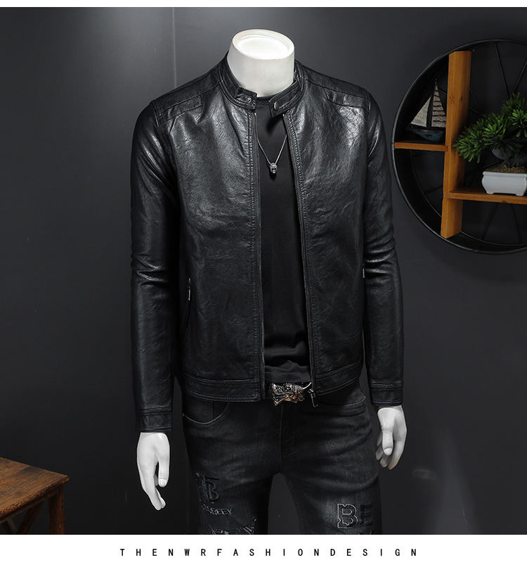 F1498 2120K ÁO DA NAM ZHETYCH DÁNG ÔM BODY GỢI CẢM SEXY MÙA XUÂN THU ĐÔNG PHONG CÁCH HÀN QUỐC THỜI TRANG NAM DA BÒ G05 SẢN PHẨM MỚI