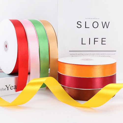 Manufacturer wholesale 2.5cm ribbon gift packaging ribbon cake baking ribbon wedding decoration wedding candy box ribbon