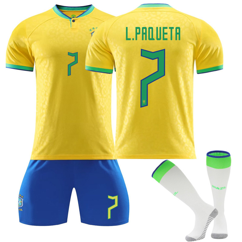 22-23 Brazil Home New No. 7 with Socks
