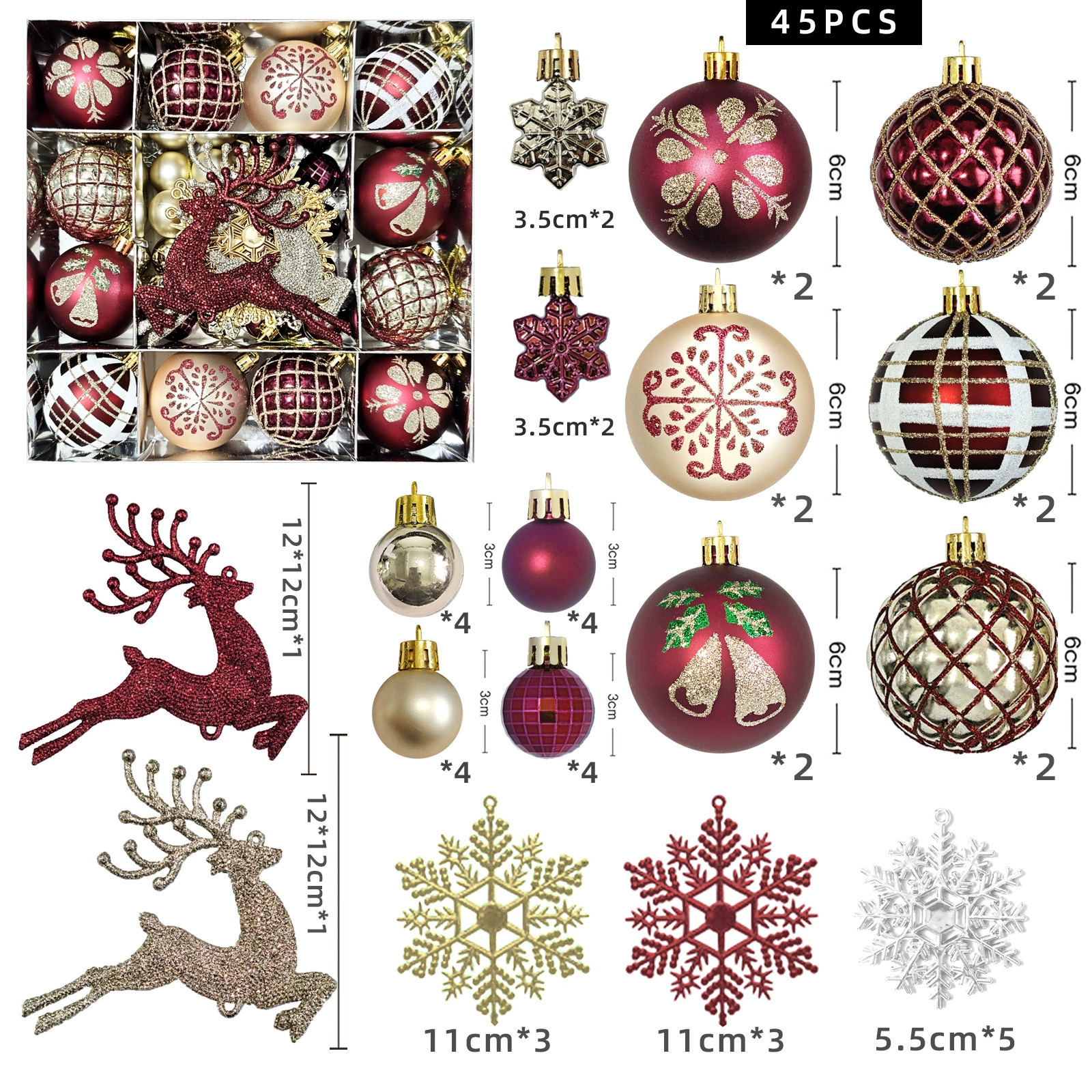 Christmas cartoon plastic painted pendant, Amazon, Birthday gift
