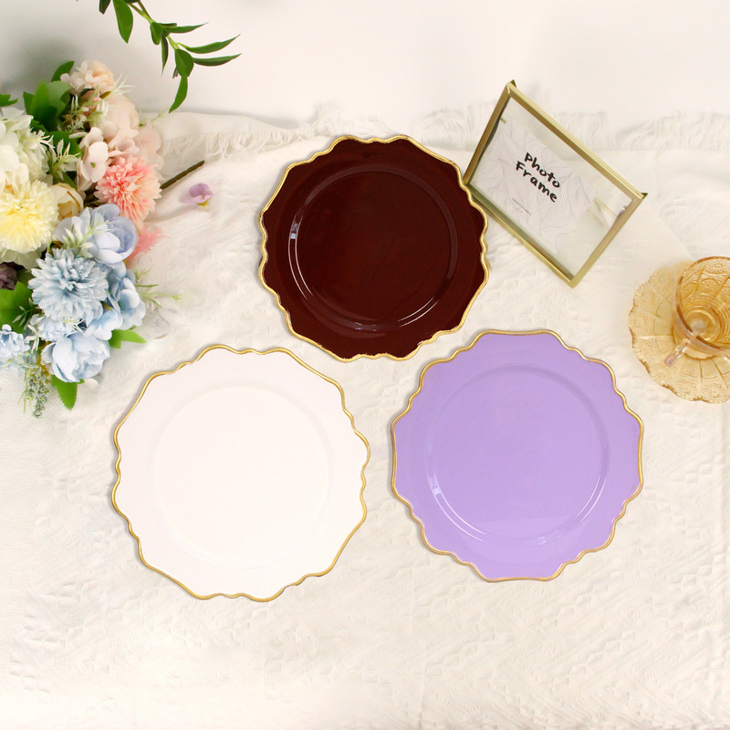 13inch High-looking Manufacturers Cross-border Specialty Fruit Plate Hotel Wedding Party Plate charger plates