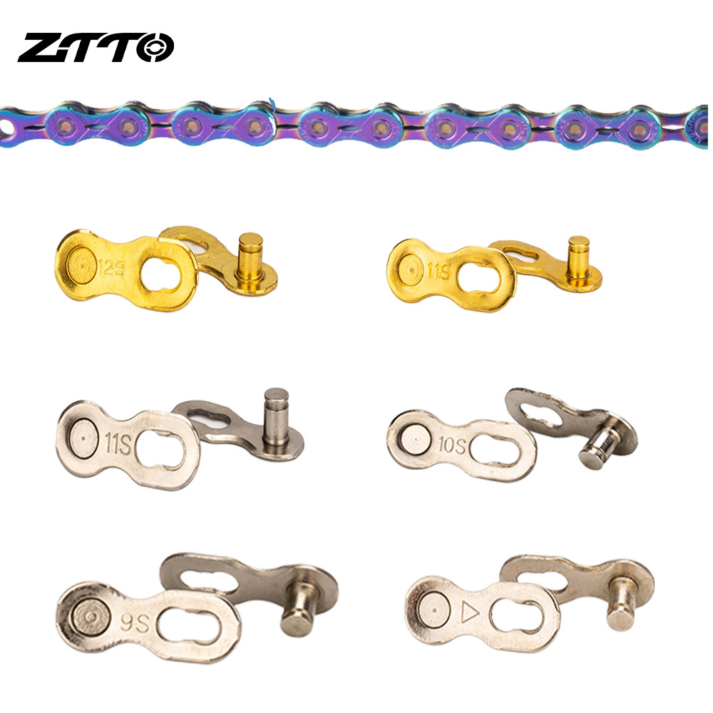 ZTTO bicicleta de carretera de montaña cadena dorada hebilla mágica 8/9/10/11/12 hebilla de desmontaje rápido de cadena de velocidad