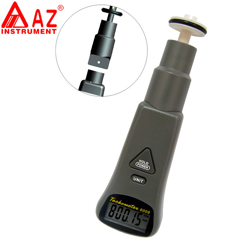 衡欣 AZ8008接触/非接触式转速表 测速仪表光电转速仪数显转速计