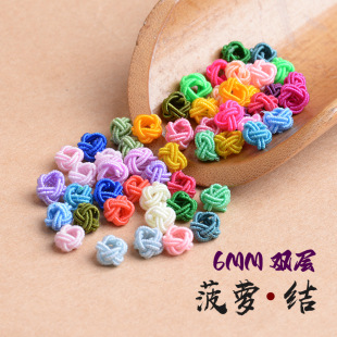 Hand-woven double layer 6mm pineapple buckle diy bracelet material necklace rope accessories pineapple ball cap button knot line cap