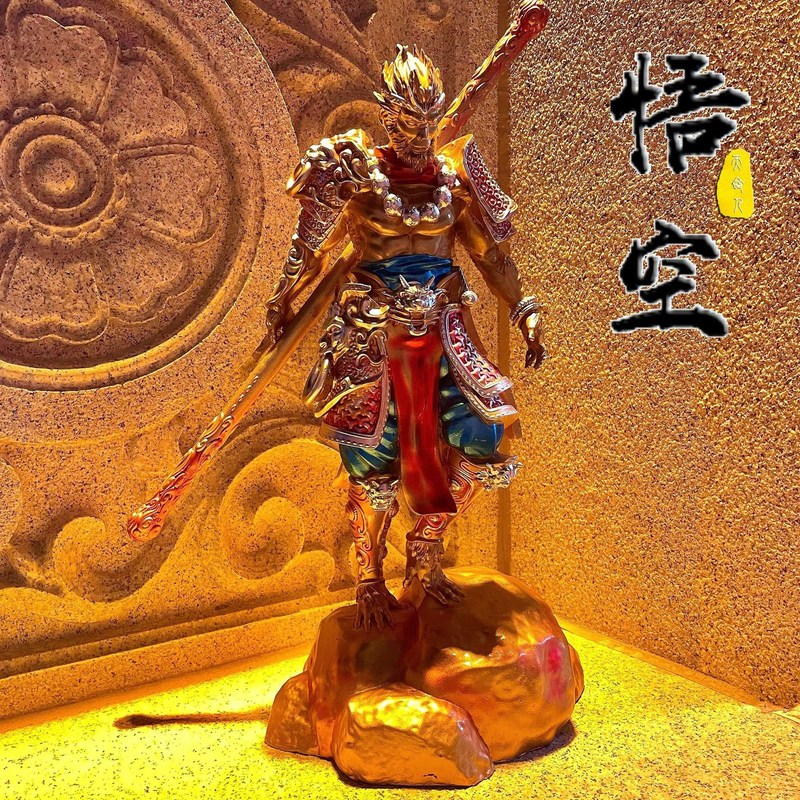 ブラック神話孫悟空装飾品ゴールデンフープスティックフィギュア孫悟空バッターウィンファイターeスポーツルームホームリビングルーム装飾|undefined