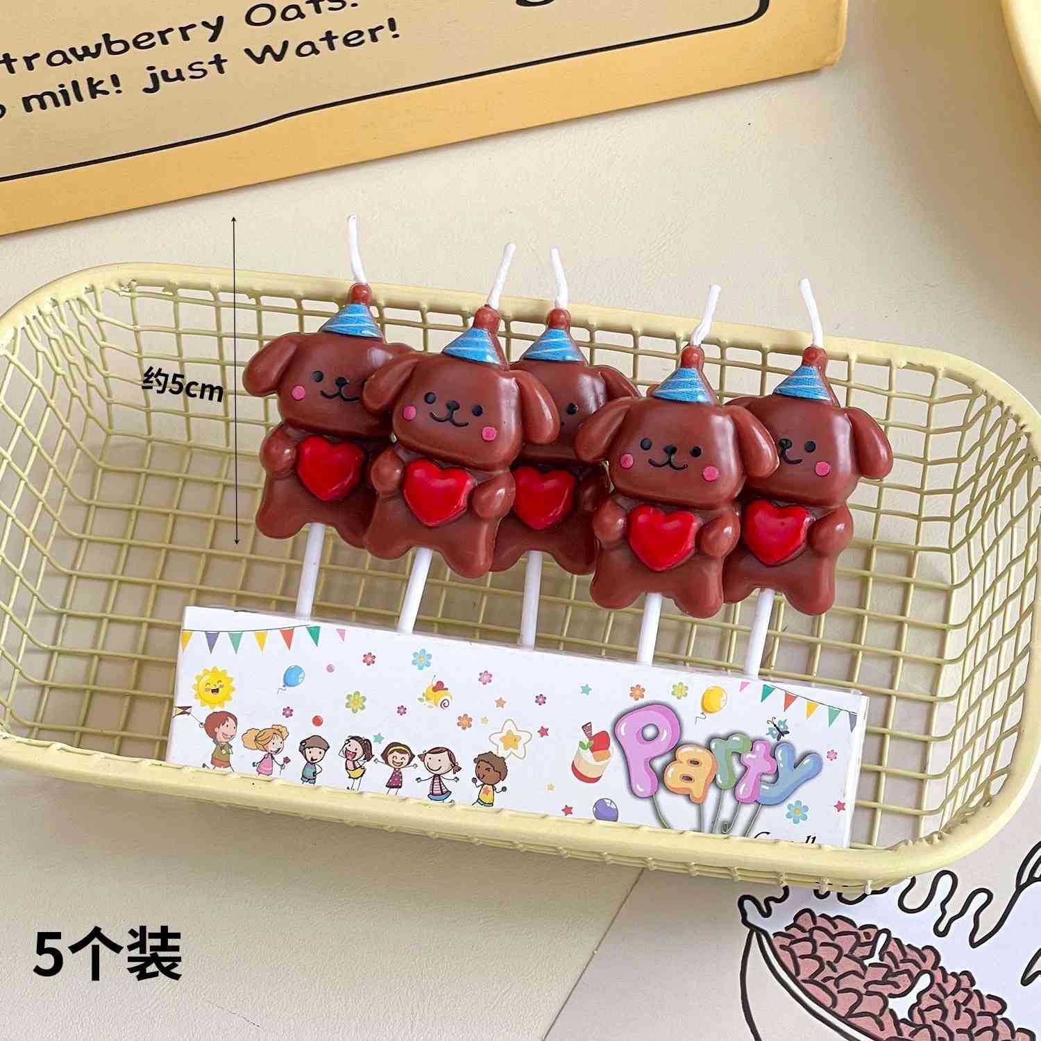 Qixi día de San Valentín pastel horneado decoración I love U I love you confession velas amor perlas de azúcar