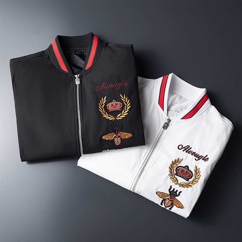 Cappotto casual da ricamo con giacca da uomo nuova autunno 2023 8875_voghion.com