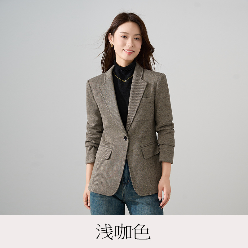 2025秋冬新款高级感休闲西装外套女英伦风修身显瘦百搭西服上衣秋|undefined