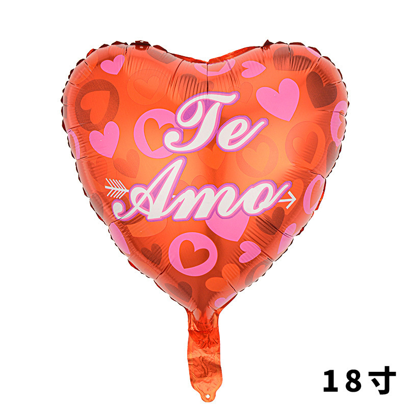 Globo de película de aluminio de amor occidental de 18 pulgadas LOVE Tanabata Día de San Valentín Boda Boda Confesión romántica Diseño de globo image 36