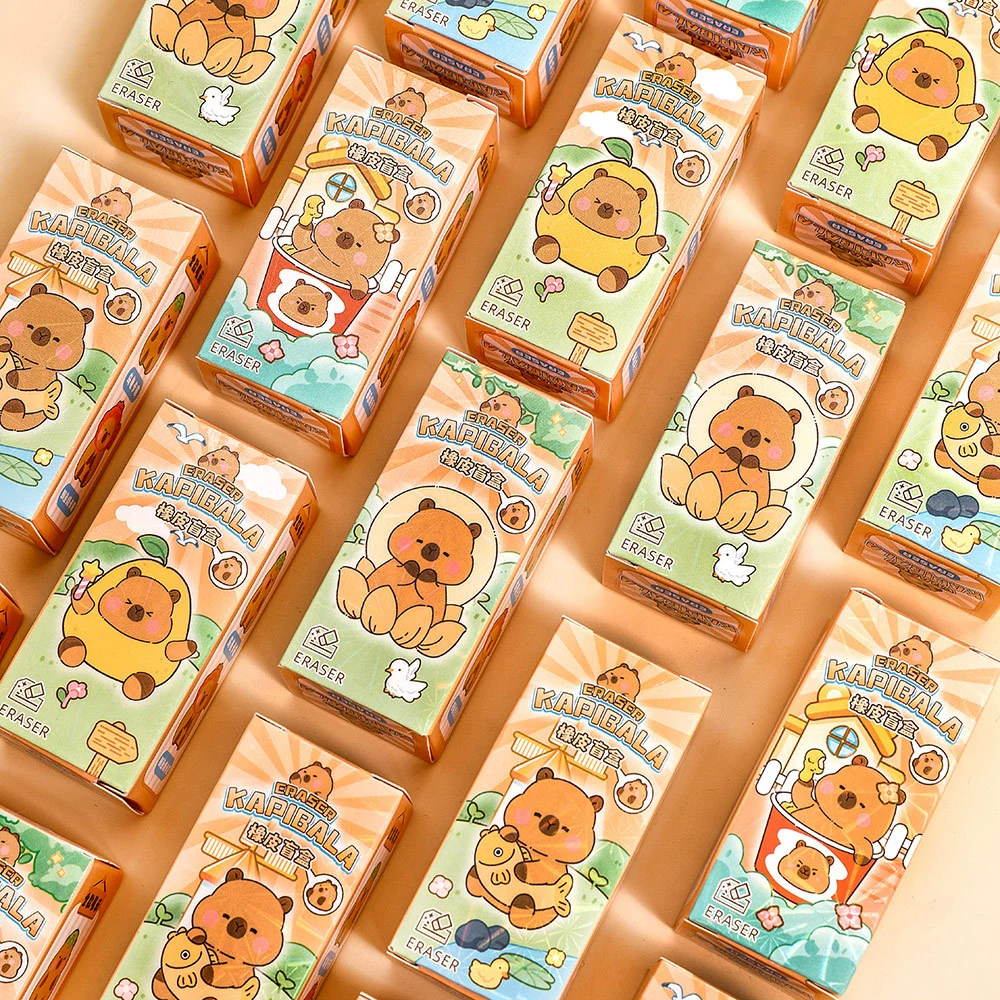 Three dimensional cartoon high quality eraser for students, set, Birthday gift