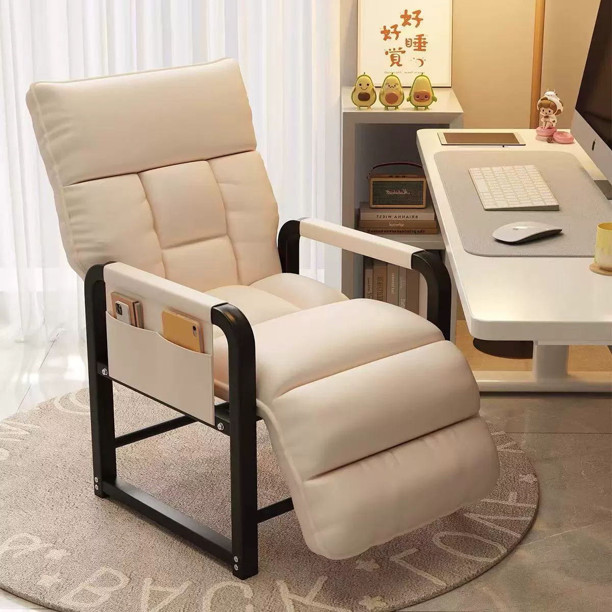 Компьютерное кресло, стул для общежития, складной стул для обеденного перерыва, можно сидеть и лежать, двойной диван для ленивого дивана, спинка для студенческого общежития, кресло с откидной спинкой