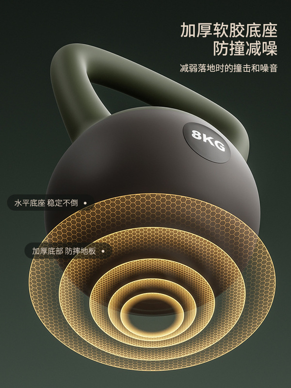 软壶铃女士健身家用提壶哑铃练臀翘臀神器材男士专业摇摆深蹲6kg|undefined