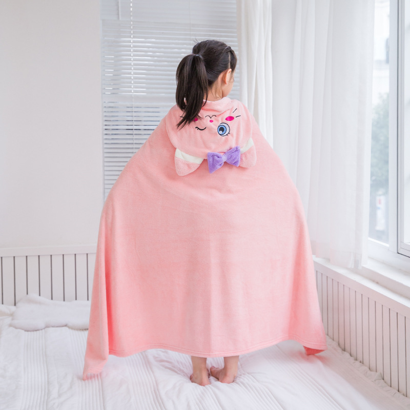 Toalla de baño para niños de dibujos animados capa para adultos con capucha para hombres y mujeres, los niños grandes pueden usar una bata de baño de secado rápido que absorbe agua, baño con capucha