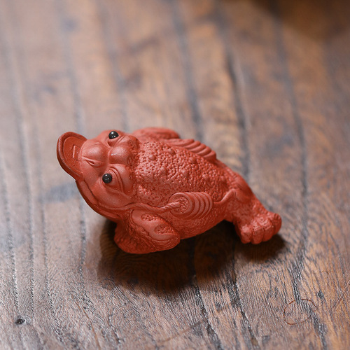 Yixing Zisha Tea Pet Seven-Star Gold Toad Wealth-Accumulating Three-Legged Toad Tea Set Tea Toy Tea Table Small Decorative Creative Sculpture